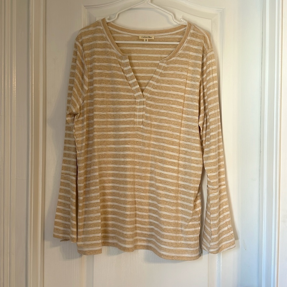 Cotton Bleu Women’s Casual Striped Long Sleeved Top NWOT - Large
